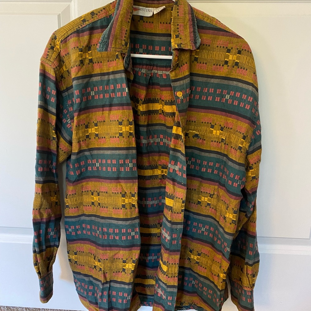 Flannel boho style shirt